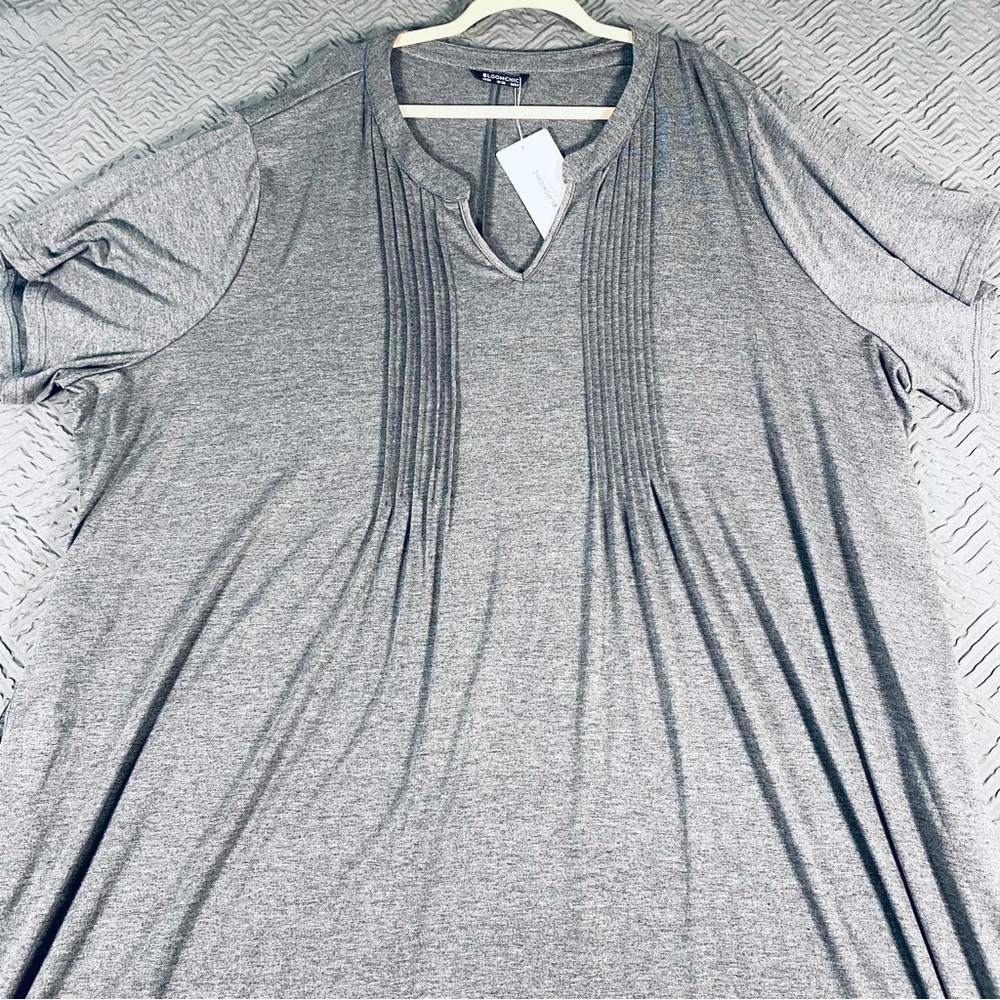 NEW BloomChic Gray Maxi Dress with Pockets Plus Size 28